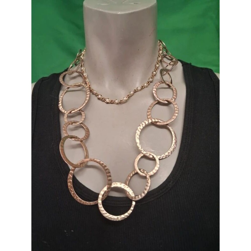 Mix and match Faux Pearls in gold tone with black coquette gothic